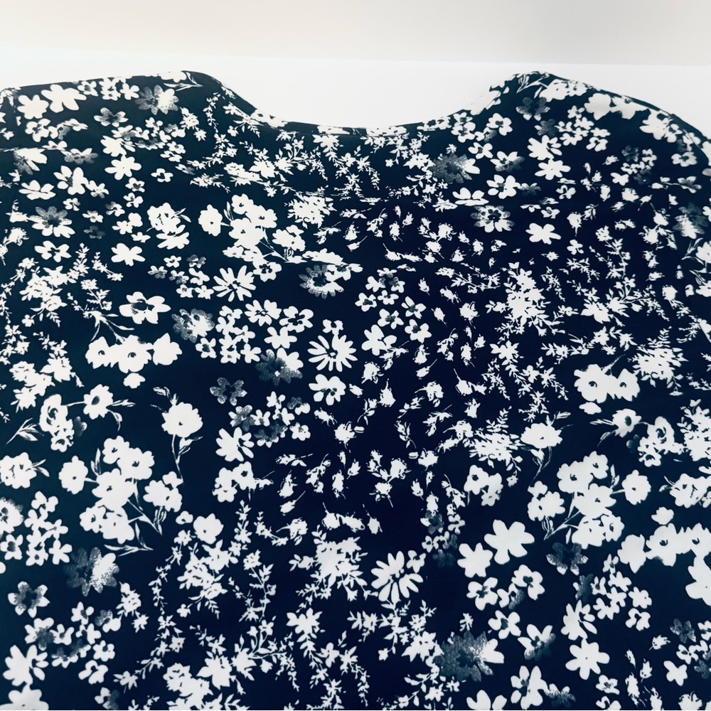 52seven Fit & Flare Maxi Women's Dress Black White Floral Cap Sleeve Size XL - Picture 12 of 14